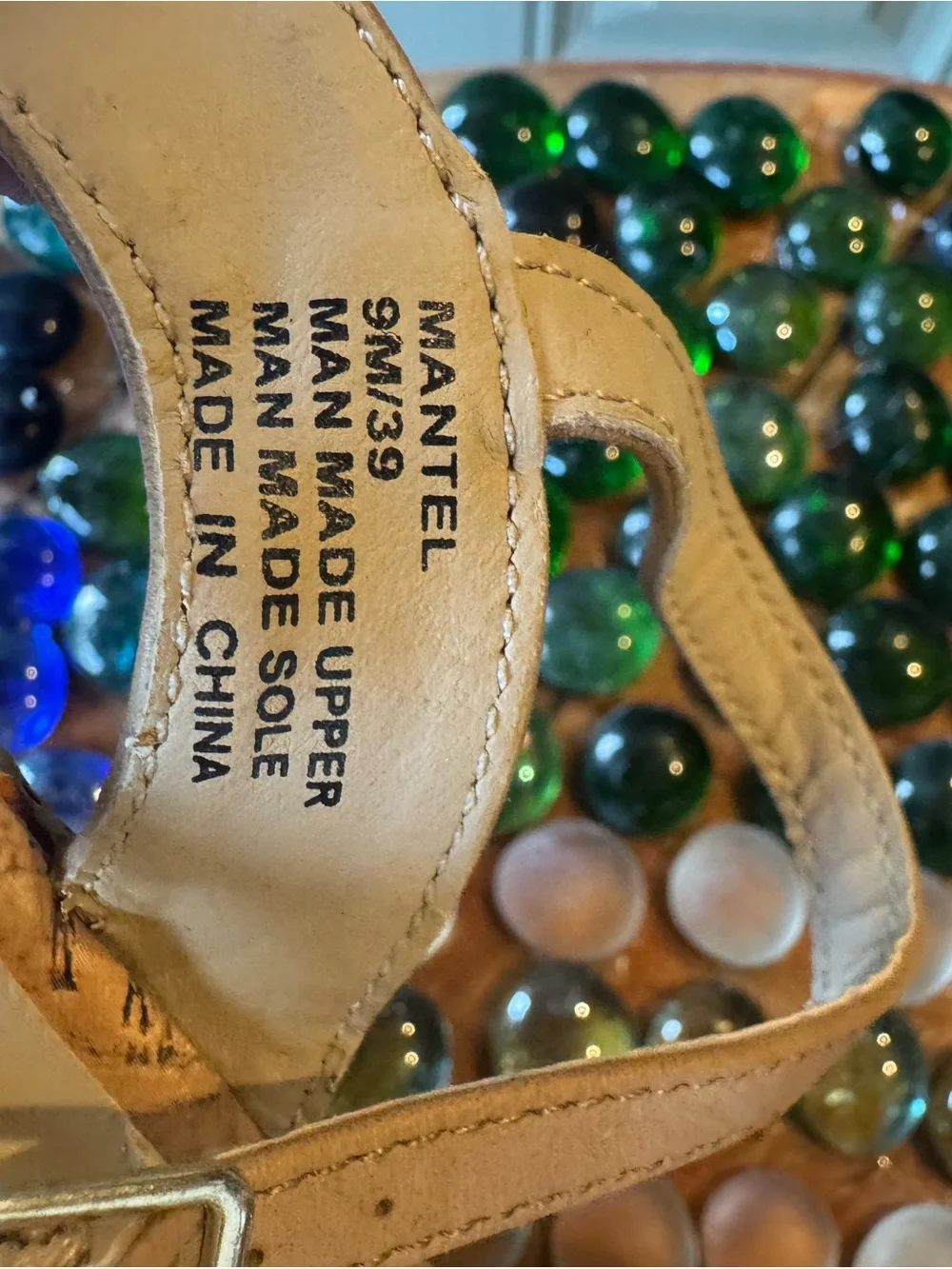 me too Braided Tan Cork Wedge Sandals